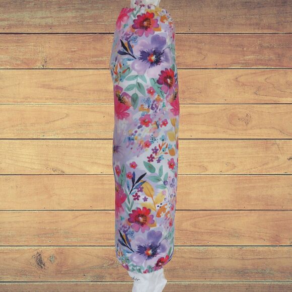 Plastic Bag Holder, SMALL Purple Floral Shopping Bag Dispense - Picture 2 of 4